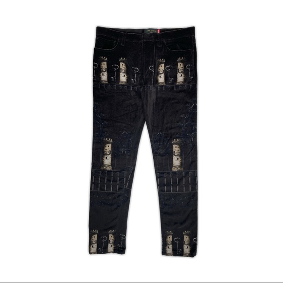 Dolce & Gabbana Velour Castles and Keys Pants - Picture 1 of 5